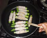 アスパラの肉巻き味ぽん風♪さぬきのめざめ作り方7写真
