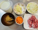 超簡単！肉感まんさい坦々風ミルクスープ作り方1写真