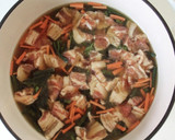 定番の【わらびと豚の炊き込みご飯】作り方2写真