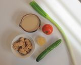 簡単ヘルシー!大豆ミートの棒棒鶏風サラダ作り方1写真