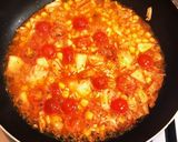 キムチとトマトとコーンのピリ辛パスタ作り方3写真
