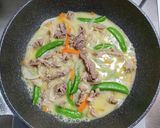 豚こま肉とアーモンドミルクのスープ作り方7写真