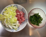 白菜と大葉としらすの塩焼きそば作り方1写真