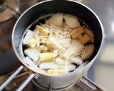 基本！大根、油揚げ、きのこのお味噌汁作り方5写真