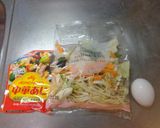 最速の野菜と卵の炒めない物（中華あじ）作り方2写真