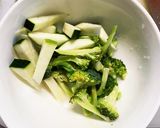 レンジ肉無豆腐簡単ボンゴレ味野菜炒め作り方8写真