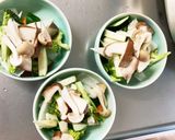 レンジ肉無豆腐簡単ボンゴレ味野菜炒め作り方11写真
