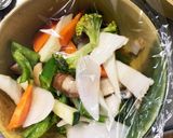 レンジ肉無豆腐簡単ボンゴレ味野菜炒め作り方13写真