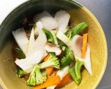 レンジ肉無豆腐簡単ボンゴレ味野菜炒め作り方14写真