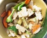 レンジ肉無豆腐簡単ボンゴレ味野菜炒め作り方17写真