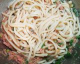 簡単☆ポン酢風味のネギトロうどん作り方2写真