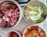 豚バラキムチ炒め作り方1写真