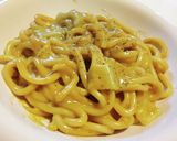 とろ〜り濃厚！カルボナーラ 焼きうどん作り方8写真