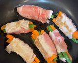 人参といんげんの豚肉巻き作り方4写真