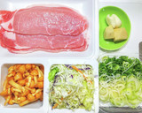 豚ロース生姜焼きをナメコとネギのソースで作り方1写真