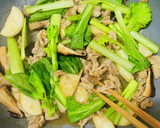 カブと小松菜のオイスターソース肉うま煮作り方4写真