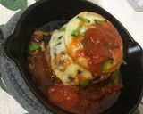 スキレットでハンバーグと新玉ねぎステーキ作り方12写真