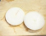 バラバラにならない玉ねぎの輪切り作り方3写真
