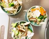 レンジ肉無キムチクリームパスタ味野菜炒め作り方11写真
