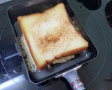 朝ごはんに！フライパンでチーズトースト作り方4写真