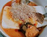 混ぜるだけ！さば味噌煮缶で豆腐丼作り方1写真