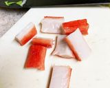 青梗菜＆カニカマ　オイマヨ胡麻和え作り方2写真