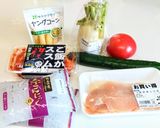低糖質！ぷるぷる鶏胸肉のしらたき冷麺作り方1写真