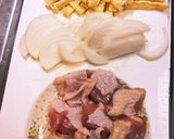 新玉ねぎと鶏肉のカレー丼作り方1写真