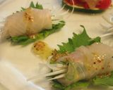 前菜~ホタテのウニ仕立て鯛のカルパッチョ作り方6写真