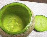 メロンに詰めたフルーツケーキ♪作り方2写真