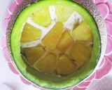 メロンに詰めたフルーツケーキ♪作り方7写真