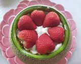 メロンに詰めたフルーツケーキ♪作り方10写真