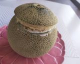 メロンに詰めたフルーツケーキ♪作り方11写真