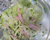 レタスとキュウリと魚肉ソーセージの酢の物作り方6写真