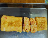 【♪お弁当】和風干しえびと長ネギの卵焼作り方5写真