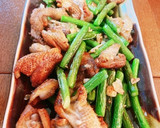 最高のおつまみ！鶏皮のニンニク芽炒め作り方6写真