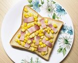 朝食に！ベーコンコーンマヨトースト作り方3写真