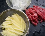 簡単！春の白だし肉じゃが丼作り方1写真