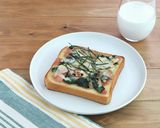 ほうれん草とベーコンの和風チーズトースト作り方4写真