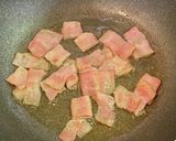 レタスとベーコンの焼きうどん作り方2写真