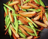 いんげんとさつま揚げの炒め煮　七味がけ♪作り方5写真