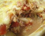 白菜と挽肉のカンタントマトグラタン作り方5写真