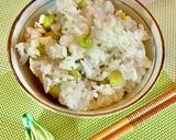 グリーンピースの豆ご飯作り方4写真