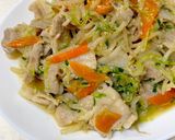 豆苗と豚肉のごま味噌炒め^^作り方12写真