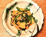 お酒の供⭐油揚げとニラの絶品キムチ味炒め作り方4写真