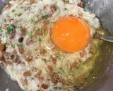 スキレットで納豆と山芋のお好み焼き作り方2写真