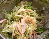 大根と水菜とソーセージの明太マヨ和え作り方3写真