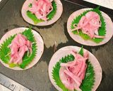 紫玉ねぎのマリネの大葉ロースハム巻き作り方1写真