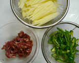 簡単！白だし中華☆春の青椒肉絲作り方1写真