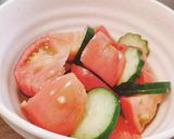 トマトときゅうりの甘めの酢の物作り方3写真